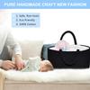 ABenkle Diaper Caddy Organizer, Boho Rustic Cotton Rope Nursery Baby Basket, Changing Table Organizer for Baby Diaper Storage and Baby Shower view 2