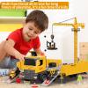 Construction Toys Truck Crane for Kids - Truck Race Track Kids Toy Eject Car Set Excavator Bulldozer Dump Trucks Cement Truck Vehicle Easter Christmas Birthday 2+ 3 4 5 6 7 8 Years Old Boy Girl Gift view 3