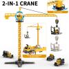 Construction Toys Truck Crane for Kids - Truck Race Track Kids Toy Eject Car Set Excavator Bulldozer Dump Trucks Cement Truck Vehicle Easter Christmas Birthday 2+ 3 4 5 6 7 8 Years Old Boy Girl Gift view 4