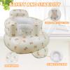 AGITVPS Upgrade Inflatable Baby Seat with Tray for Babies 3-36 Months, Built in Air Pump Bumbo Seat with Tray, Baby Chair Sit Me up Floor Seat for Baby, Learning to Sit&Feeding (Pillar-Bear Cub) view 3