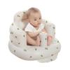 AGITVPS Upgrade Inflatable Baby Seat with Tray for Babies 3-36 Months, Built in Air Pump Bumbo Seat with Tray, Baby Chair Sit Me up Floor Seat for Baby, Learning to Sit&Feeding (Pillar-Olive) view 1