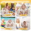 AGITVPS Upgrade Inflatable Baby Seat with Tray for Babies 3-36 Months, Built in Air Pump Bumbo Seat with Tray, Baby Chair Sit Me up Floor Seat for Baby, Learning to Sit&Feeding (Pillar-Olive) view 4