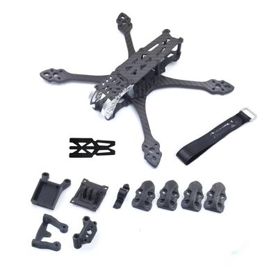 LSFWJP For Mark5 HD 225mm Carbon Fiber FPV Frame Kit 5inch for Analog Digital RC Quadcopter FPV Racing Drone BN220 GPS DIY parts (Color : A analog black)