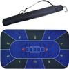 Poker Table Top 94 x 47 Inch, Texas Hold'em Poker Mat for Home Game Nights Up to 10 Players, Blackjack, Casino Poker Topper with Storage Bag view 1