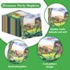 100pcs Dinosaur Napkins - 13x13 Inches Disposable Dino Party Decorations for Kids & Baby Showers view 3