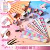 Sotiff 24 Pcs Glitter Slap Bracelets for Girls Sparkly Snap Shine Sequin Bracelet Bulk Wristband Accessories for Teen Youth Birthday Party Favors Supplies view 3