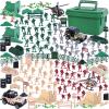 3 otters 115PCS Army Men Military Playset with Toy Soldiers, Vehicles & Helicopter in Storage Box for Kids Ages 3+, Stocking Stuffers Holiday Toys, Birthday Gifts & Party Favors view 1
