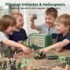 3 otters 115PCS Army Men Military Playset with Toy Soldiers, Vehicles & Helicopter in Storage Box for Kids Ages 3+, Stocking Stuffers Holiday Toys, Birthday Gifts & Party Favors view 3