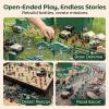 3 otters 115PCS Army Men Military Playset with Toy Soldiers, Vehicles & Helicopter in Storage Box for Kids Ages 3+, Stocking Stuffers Holiday Toys, Birthday Gifts & Party Favors view 4