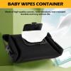 Baby Wipes Dispenser, Portable Wet Wipes Pouches Dispenser, Canvas Refillable Wipe Holder, Keeps Wipes Fresh, Reusable Travel Wet Wipe Pouch for Outdoor Outing Camping Hiking view 3