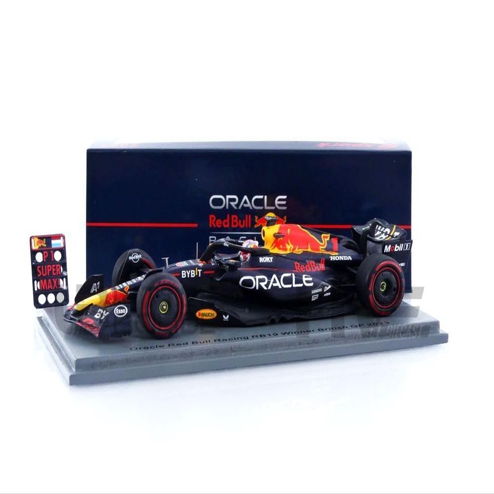 1:43rd Oracle Red Bull Racing RB19 Max Verstappen British GP Win with Pit Board Navy
