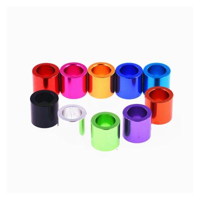 BMDQ 5Pcs 9 * 13 * 12.5mm Colourful Aluminum Washer Bushing Gasket Spacer Sleeve Non-Thread Standoffs for RC Model Parts (Color : Black)