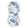 J JOYSAY White Flowers Blue Butterflies Baby Burp Cloths for Boys Girls Large 22''x11'' Cotton Cloth Baby Essentials Extra Absorbent Soft 4 Layer Burp Cloth Set for Baby Sensitive Skin 1 Pack view 1