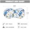J JOYSAY White Flowers Blue Butterflies Baby Burp Cloths for Boys Girls Large 22''x11'' Cotton Cloth Baby Essentials Extra Absorbent Soft 4 Layer Burp Cloth Set for Baby Sensitive Skin 1 Pack view 2
