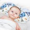 J JOYSAY White Flowers Blue Butterflies Baby Burp Cloths for Boys Girls Large 22''x11'' Cotton Cloth Baby Essentials Extra Absorbent Soft 4 Layer Burp Cloth Set for Baby Sensitive Skin 1 Pack view 4