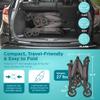 Contours Curve 360 Lightweight Double Baby Stroller Wagon for 2 Kids, Fits Infant Car Seats, Ultra Maneuverable, Easy in and Out for Toddlers with Deep Footwell, Storage Pockets and Adjustable Handle view 3