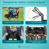 Contours Curve 360 Lightweight Double Baby Stroller Wagon for 2 Kids, Fits Infant Car Seats, Ultra Maneuverable, Easy in and Out for Toddlers with Deep Footwell, Storage Pockets and Adjustable Handle view 4