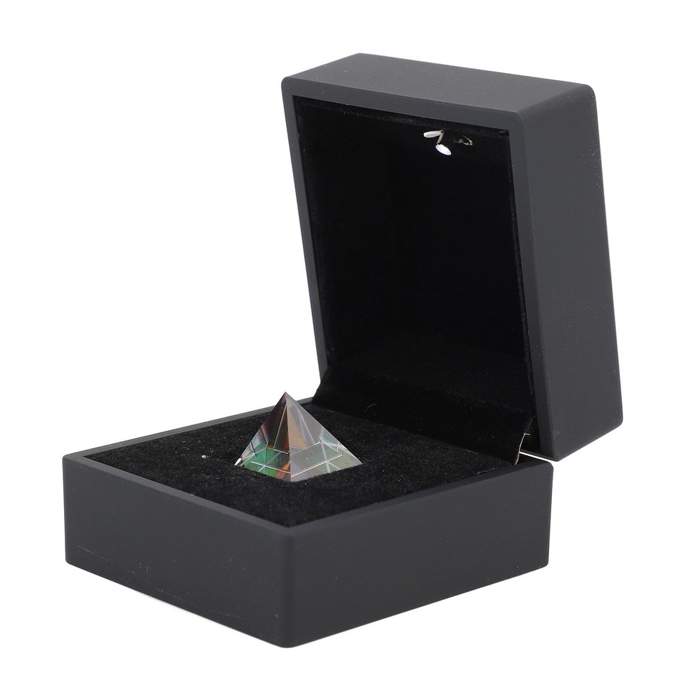 Cube Prism, Pyramid Ornament, Kaleidoscope Effect K9 Optical Glass 20mm for Photo Photography, Home Decor