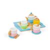 Bigjigs Toys Tea Tray Set - 10 Piece Wooden Teatime Playset, Kids Kitchen Accessories, Food Role Play Toy, Sustainably Made Gifts for Toddlers, Age 18 Months Old + view 1