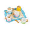 Bigjigs Toys Tea Tray Set - 10 Piece Wooden Teatime Playset, Kids Kitchen Accessories, Food Role Play Toy, Sustainably Made Gifts for Toddlers, Age 18 Months Old + view 2