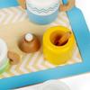 Bigjigs Toys Tea Tray Set - 10 Piece Wooden Teatime Playset, Kids Kitchen Accessories, Food Role Play Toy, Sustainably Made Gifts for Toddlers, Age 18 Months Old + view 3