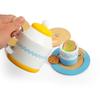 Bigjigs Toys Wooden Tea Set for Two - 10 Piece Children's Teatime Playset (with Kettle, Teabags & Biscuits), Kids Toy Kitchen Accessories, Food Role Play, Gifts for Toddlers, Age 18 Months Old + view 3