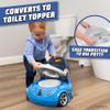 Hot Wheels Blue Race Car Potty Training Toilet, Race Car Potty Seat Includes Detachable Toddler Toilet Seat and Kids Potty, Ages 12 Months and Up view 2