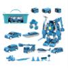 KKPOT Magnetic Transform Engineering Car Assembled Toys with Storage Box, Magnetic Cars and Trucks for Kids, Magnetic Blocks for Toddlers,Outdoor Activities for Kids Ages 3-5 4-8 view 1