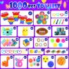 1000Pcs Bulk Party Favors for Kids, Fidget Toys Pack,Stocking Stuffers, Treasure Box Chest, Birthday Party, Classroom Carnival Prizes, Pinata Stuffers, Goodie Bag Stuffers, Stress Relief, Sensory Toys view 2