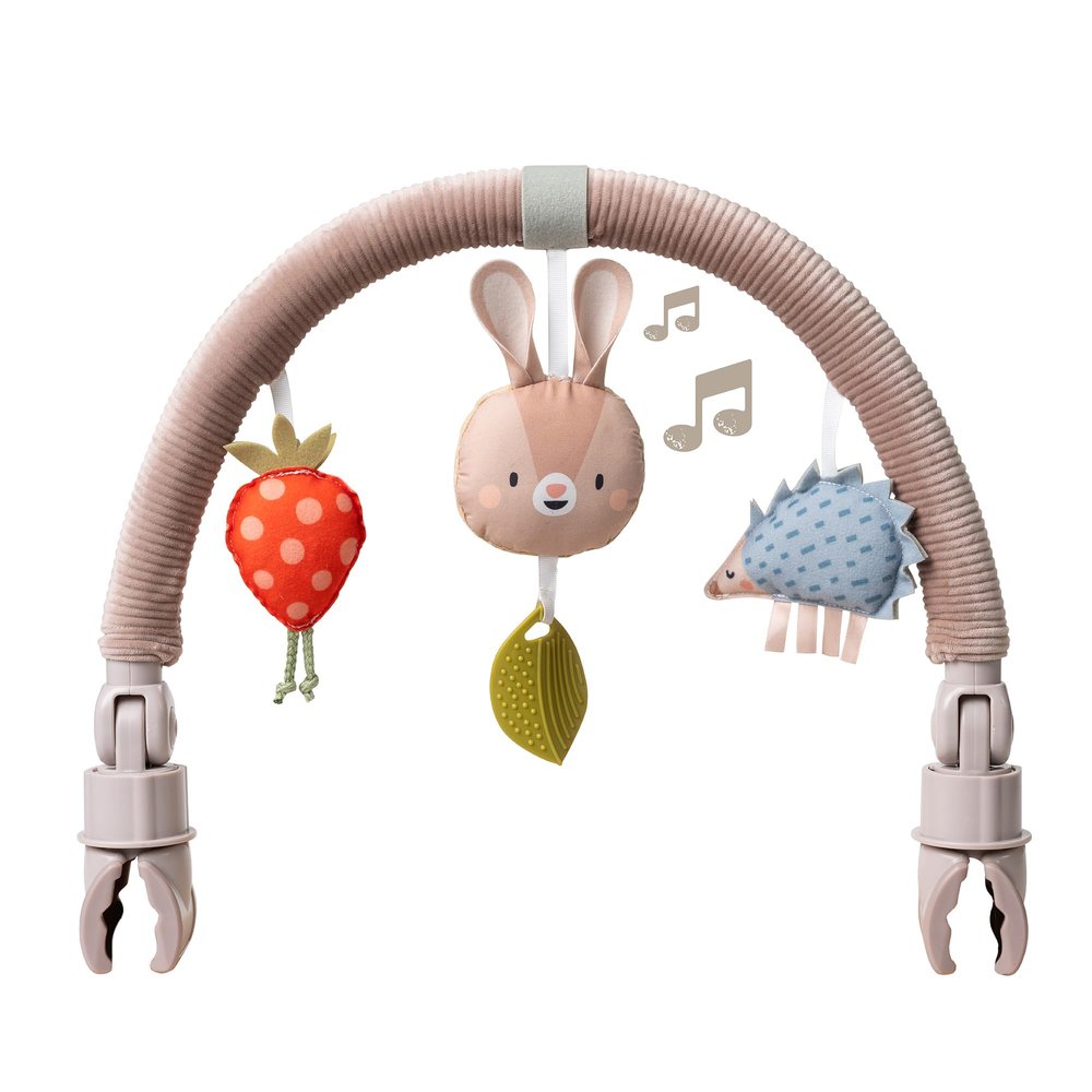 Taf Toys Arch | Ideal for Infant & Toddlers, Fits Stroller & Pram, Activity Arch with Fascinating Toys, Stimulates Babys Senses and Motor Skills Development, Easier Outdoors (Musical Bunny Arch)