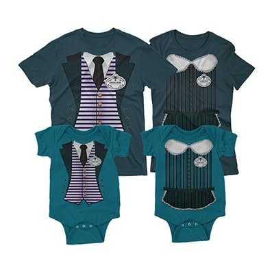 365Customize Haunted Mansion Costume Shirt Butler Maid Cosplay - Teal