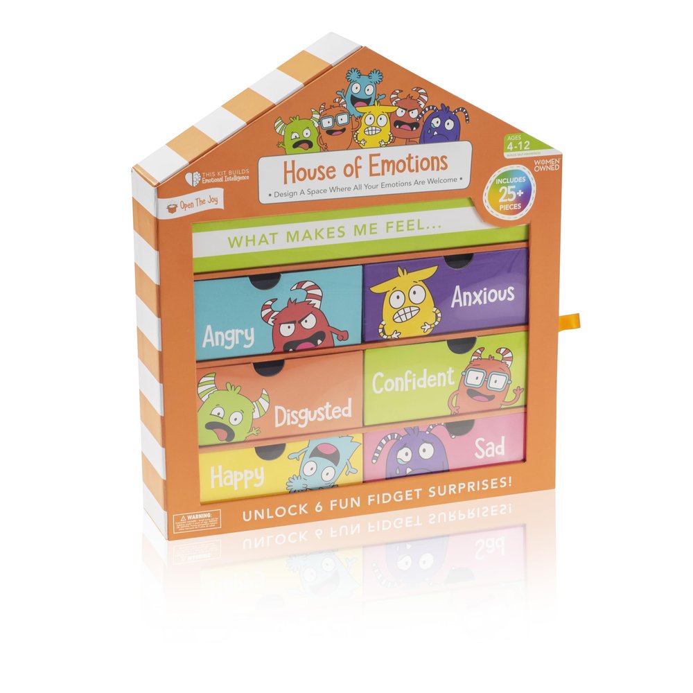 Open The Joy House of Emotions - DIY Emotional Playhouse Kit for Kids Ages 4-12, Social Emotional Learning (SEL) Activities, Creative Crafting for Emotional Intelligence and Mindfulness