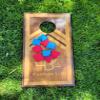 2 inch Tabletop Cornhole Bags Bright Blue and red All Weather mini Bags view 2