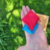 2 inch Tabletop Cornhole Bags Bright Blue and red All Weather mini Bags view 3