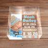 3"x3" Custom Baby Acrylic Photo Block, Personalized Glass Block with Baby Photo Print and Text, Nursery Decor and Gender Reveal Gifts for New Parents (Design 5) view 3