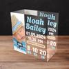 3"x3" Custom Baby Acrylic Photo Block, Personalized Glass Block with Baby Photo Print and Text, Nursery Decor and Gender Reveal Gifts for New Parents (Design 5) view 4