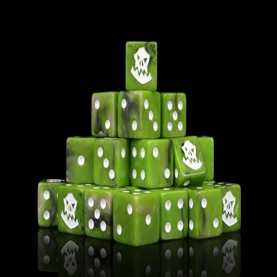 Baron of Dice Orc Resin Dice - Set of 25 (Square, White)