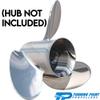 RAREELECTRICAL New Stainless Steel Propeller Compatible With Chrysler I/O Johnson/Evinrude Honda Mercury For All Years By 31432112 Ex1/Ex2-1321 Diameter 13.25" X 21" Pitch 3 Blades Right Hand Rotation view 2