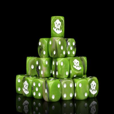 Baron of Dice Orc Resin Dice - Set of 25 (Round, White)