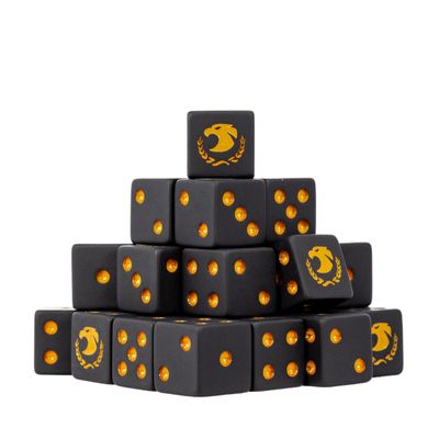 Baron of Dice Golden Eagle Resin Dice - Set of 25 (Square)