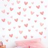 12 Sheets 120 Pcs Pink Love Heart Graphics Wall Stickers, sacinora Romantic Love DIY Wall Decals Removable Vinyl Peel and Stick for Nursery Anniversary Bedroom Art Home Decorations view 2