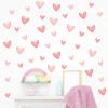 12 Sheets 120 Pcs Pink Love Heart Graphics Wall Stickers, sacinora Romantic Love DIY Wall Decals Removable Vinyl Peel and Stick for Nursery Anniversary Bedroom Art Home Decorations view 4