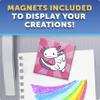 Blue Marble Magnetic Tile Art Craft Kit - Paint Your Own Magnetic Mini Tiles, Includes 10 Tiles, Magnets, 6 Paints, Brush, Googly Eyes & Transfer Stickers, Magnet Art Kit, DIY Magnets for Kids view 3
