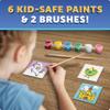 Blue Marble Magnetic Tile Art Craft Kit - Paint Your Own Magnetic Mini Tiles, Includes 10 Tiles, Magnets, 6 Paints, Brush, Googly Eyes & Transfer Stickers, Magnet Art Kit, DIY Magnets for Kids view 4