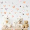 12 Sheets 120 Pcs Gray Brown Love Heart Graphics Wall Stickers, sacinora Ins Style Romantic Love DIY Wall Decals Removable Vinyl Peel and Stick for Nursery Bedroom Art Home Decorations view 1