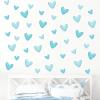 12 Sheets 120 Pcs Blue Love Heart Graphics Wall Stickers, sacinora Romantic Love DIY Wall Decals Removable Vinyl Peel and Stick for Kids Boys Nursery Bedroom Art Home Decorations view 4