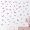 12 Sheets 120 Pcs Purple Love Heart Graphics Wall Stickers, sacinora Romantic Love DIY Wall Decals Removable Vinyl Peel and Stick for Baby Girl Nursery Bedroom Art Home Decorations view 1