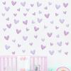 12 Sheets 120 Pcs Purple Love Heart Graphics Wall Stickers, sacinora Romantic Love DIY Wall Decals Removable Vinyl Peel and Stick for Baby Girl Nursery Bedroom Art Home Decorations view 4