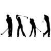 Golf Game Player Sport Club Hobby Golfer Wall Decals Home Girls Rooms Nursery Bedroom Living Office Bedroom Art Murals Black 22x15 in view 1