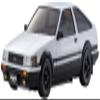 Kyosho America MZP473WBK Mini-Z Asc Toyoto Corolla Levin Ae86 White/Black Body Only view 1